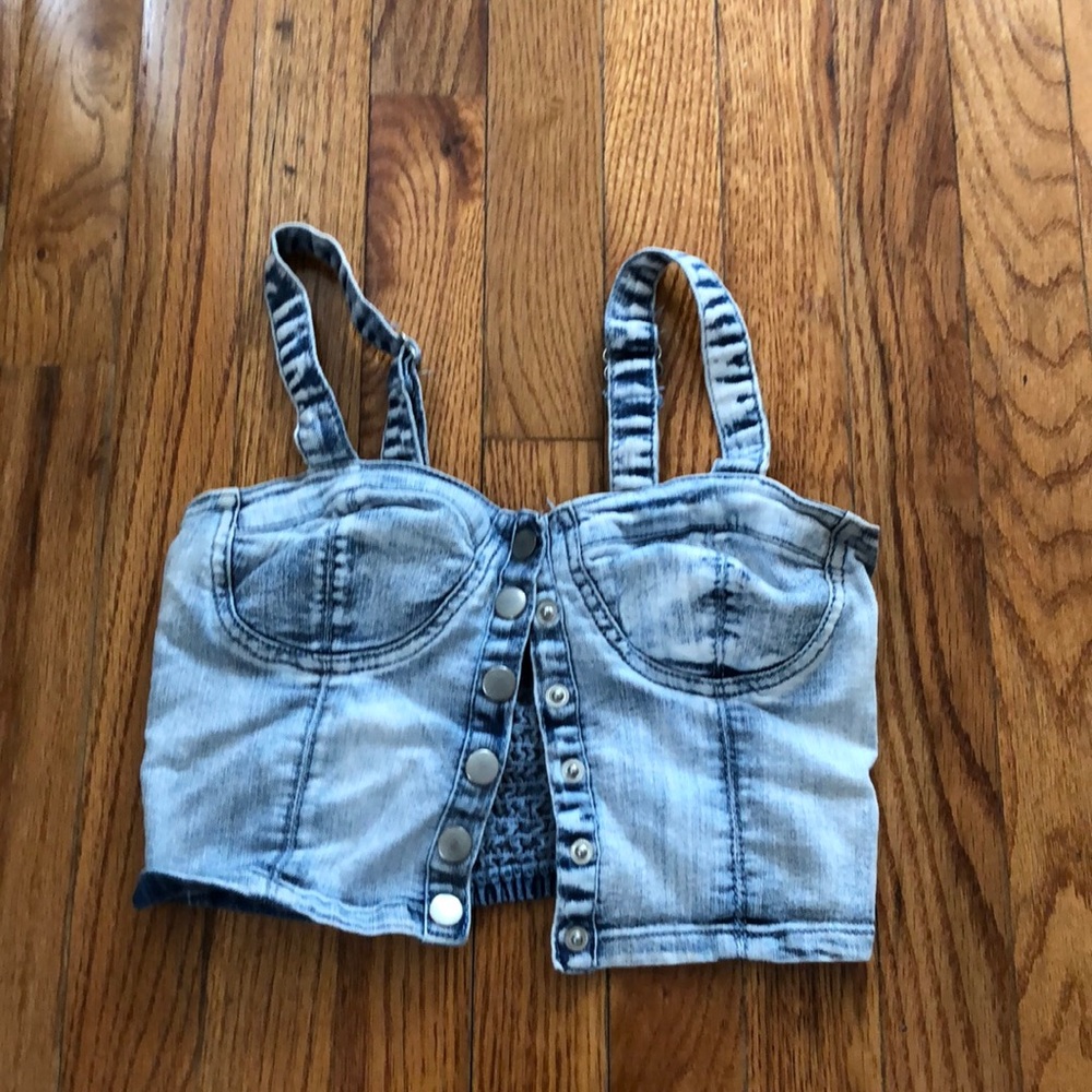 Jean crop top